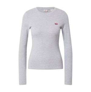 LEVI'S ® Tričko 'LS Baby Tee'  svetlosivá / červená