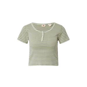 LEVI'S ® Tričko 'Pepper Henley Tee'  svetlozelená / čierna / biela