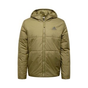 ADIDAS SPORTSWEAR Športová bunda 'Bsc 3-Stripes Insulated'  olivová / čierna