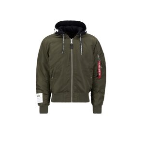 ALPHA INDUSTRIES Prechodná bunda  olivová / čierna / biela