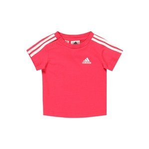 ADIDAS SPORTSWEAR Funkčné tričko 'Essentials 3 Stripes'  neónovo ružová / biela
