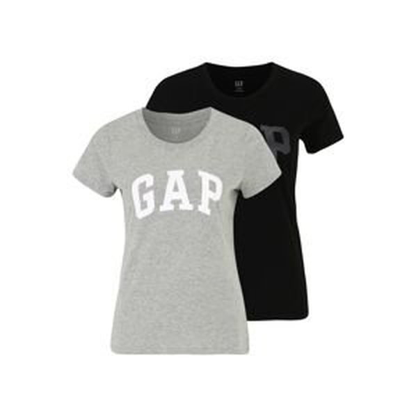 Gap Tall Tričko 'FRANCHISE'  sivá melírovaná / čierna / biela
