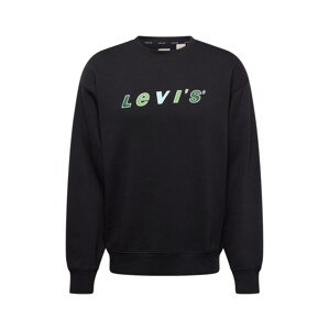 LEVI'S ® Mikina 'Relaxd Graphic Crew'  námornícka modrá / svetlomodrá / zelená / biela