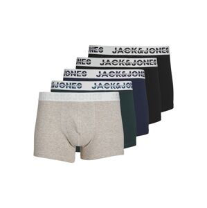 JACK & JONES Boxerky 'Dallas'  béžová melírovaná / námornícka modrá / zelená / čierna / biela