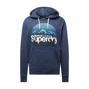 Superdry Mikina 'Great'  námornícka modrá / azúrová / antracitová / biela