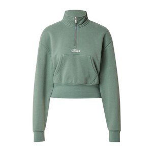 LEVI'S ® Mikina 'Graphic Sara 1/4 Zip'  sivá / zelená