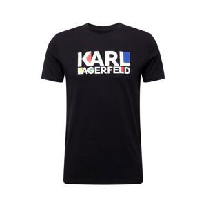 Karl Lagerfeld Tričko  modrá / červená / čierna / biela
