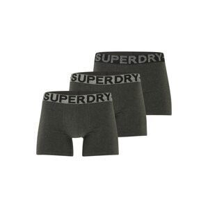 Superdry Boxerky  sivá / čierna / čierna melírovaná