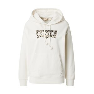 LEVI'S ® Mikina 'Graphic Standard Hoodie'  krémová / tmavohnedá / čierna / biela