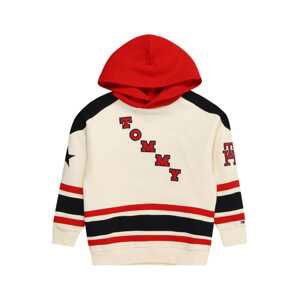 TOMMY HILFIGER Mikina 'VARSITY'  béžová / námornícka modrá / červená