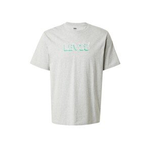 LEVI'S ® Tričko 'SS Relaxed Fit Tee'  tyrkysová / sivá melírovaná / biela