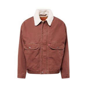 LEVI'S ® Prechodná bunda 'Rancher Sherpa Trucker'  hrdzavohnedá / biela