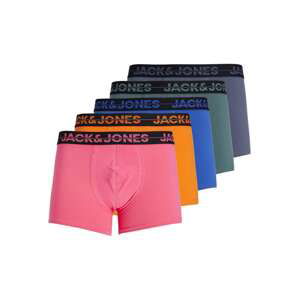 JACK & JONES Boxerky 'Seth'  modrá / nefritová / oranžová / svetloružová