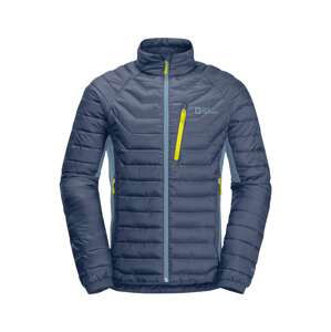 JACK WOLFSKIN Športová bunda 'ROUTEBURN PRO'  svetlomodrá / tmavomodrá / žltá