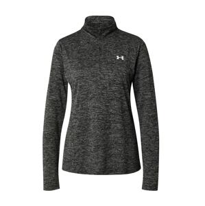 UNDER ARMOUR Športový sveter  čierna melírovaná / biela