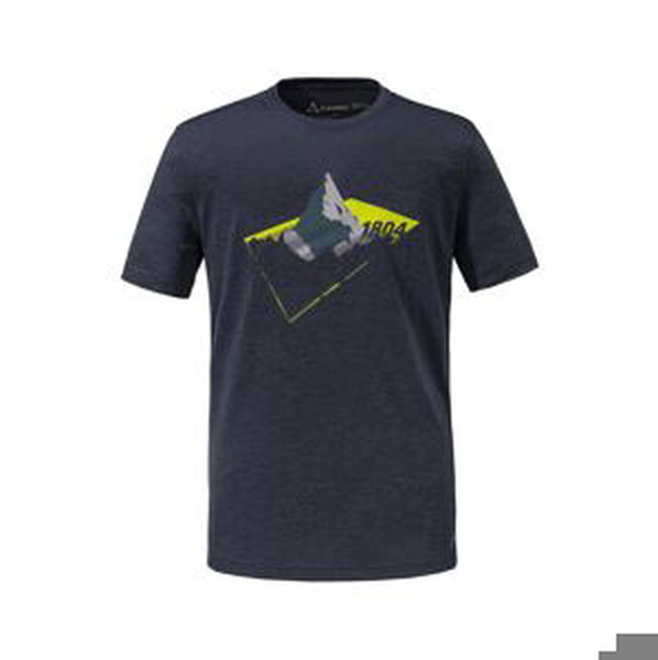 Schöffel Funkčné tričko 'Circ Sulten'  námornícka modrá / citrónová / sivá / petrolejová