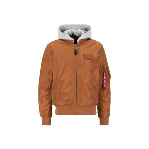 ALPHA INDUSTRIES Prechodná bunda  koňaková / svetlosivá