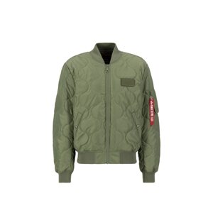 ALPHA INDUSTRIES Prechodná bunda  kaki / karmínovo červená / biela