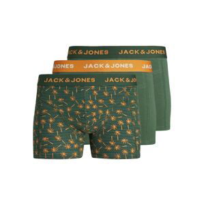 JACK & JONES Boxerky 'CULA'  šafránová / tmavozelená / biela