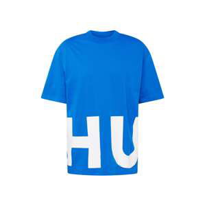 HUGO Tričko 'Nannavaro'  kráľovská modrá / biela