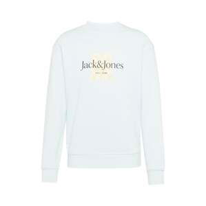 JACK & JONES Mikina 'LAFAYETTE'  žltohnedá / tmavomodrá / pastelovo modrá / biela