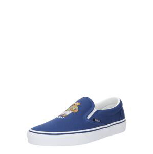 Polo Ralph Lauren Slip-on obuv 'KEATON'  kráľovská modrá / koňaková / zelená / biela