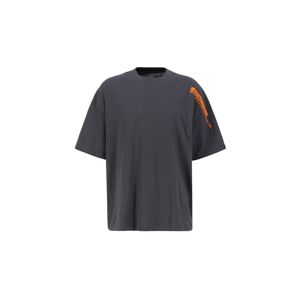 ALPHA INDUSTRIES Tričko  antracitová / oranžová