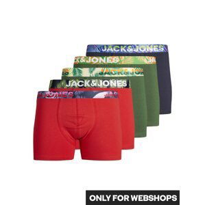 JACK & JONES Boxerky 'PAW'  námornícka modrá / zelená / oranžová / červená