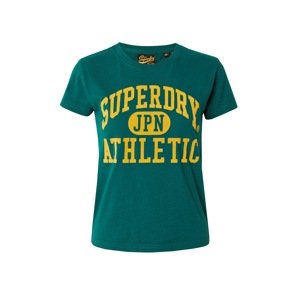 Superdry Tričko 'VARSITY'  žltá / smaragdová