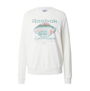 Reebok Športová mikina  zelená / mätová / lososová / biela