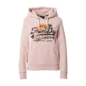 Superdry Mikina  oranžová / ružová / čierna