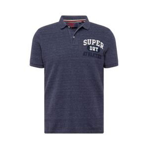 Superdry Tričko  námornícka modrá / indigo / biela