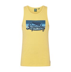 Superdry Tričko 'CALI'  námornícka modrá / azúrová / svetlomodrá / citrónová