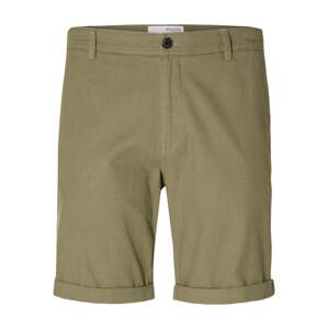 SELECTED HOMME Chino nohavice 'LUTON'  olivová