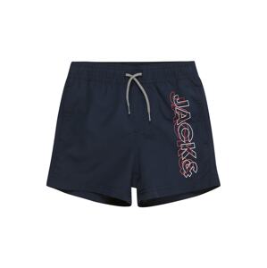 Jack & Jones Junior Plavecké šortky 'FIJI'  námornícka modrá / červená / čierna / biela