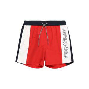 Jack & Jones Junior Plavecké šortky 'FIJI'  námornícka modrá / červená / biela
