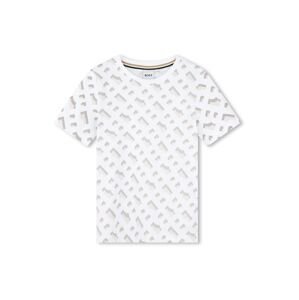BOSS Kidswear Tričko  sivá / svetlosivá / biela