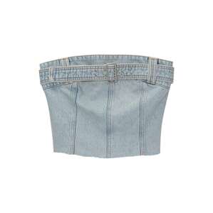 Pull&Bear Top 'CINTURON'  modrá denim