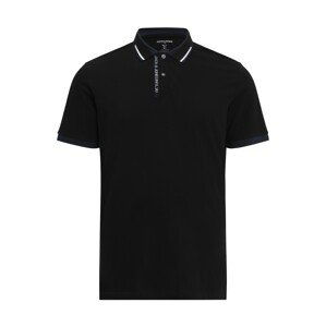 Jack & Jones Plus Tričko 'Steel'  čierna / biela