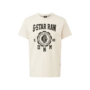 G-Star RAW Tričko  svetlobéžová / čierna