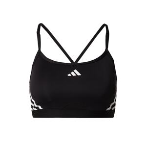 ADIDAS PERFORMANCE Športová podprsenka 'AERCT LS 3S BRA'  čierna / biela