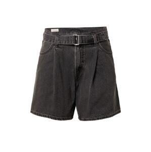 LEVI'S ® Plisované rifle 'Belted Short WB'  čierny denim