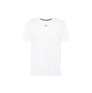 ADIDAS PERFORMANCE Funkčné tričko 'Hiit Slogan'  sivá / čierna / biela
