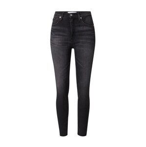 Calvin Klein Jeans Džínsy 'HIGH RISE SUPER SKINNY ANKLE'  čierny denim