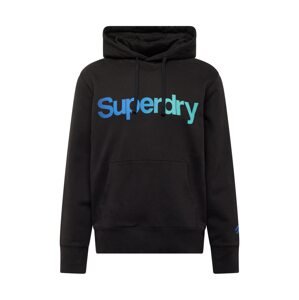 Superdry Mikina  tyrkysová / kráľovská modrá / čierna