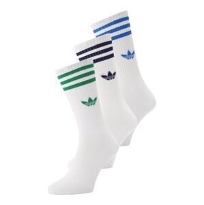 ADIDAS ORIGINALS Ponožky 'SOLID CREW'  modrá / námornícka modrá / zelená / biela