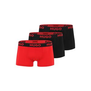 HUGO Red Boxerky  ohnivo červená / čierna