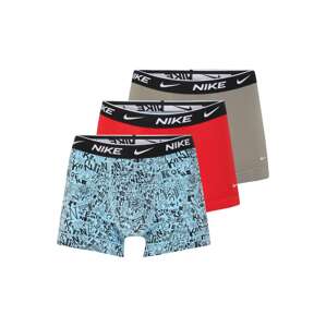 NIKE Boxerky  svetlomodrá / sivobéžová / červená / čierna