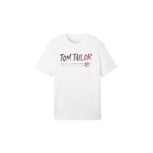 TOM TAILOR Tričko  svetlohnedá / čierna / biela