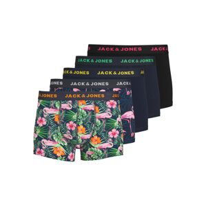 JACK & JONES Boxerky 'PINK FLAMINGO'  námornícka modrá / žltá / zelená / ružová